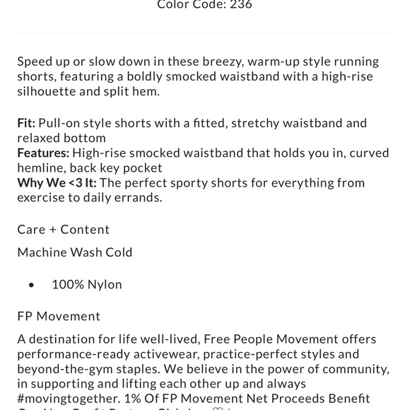 FP movement The way home shorts - Picture 8 of 8